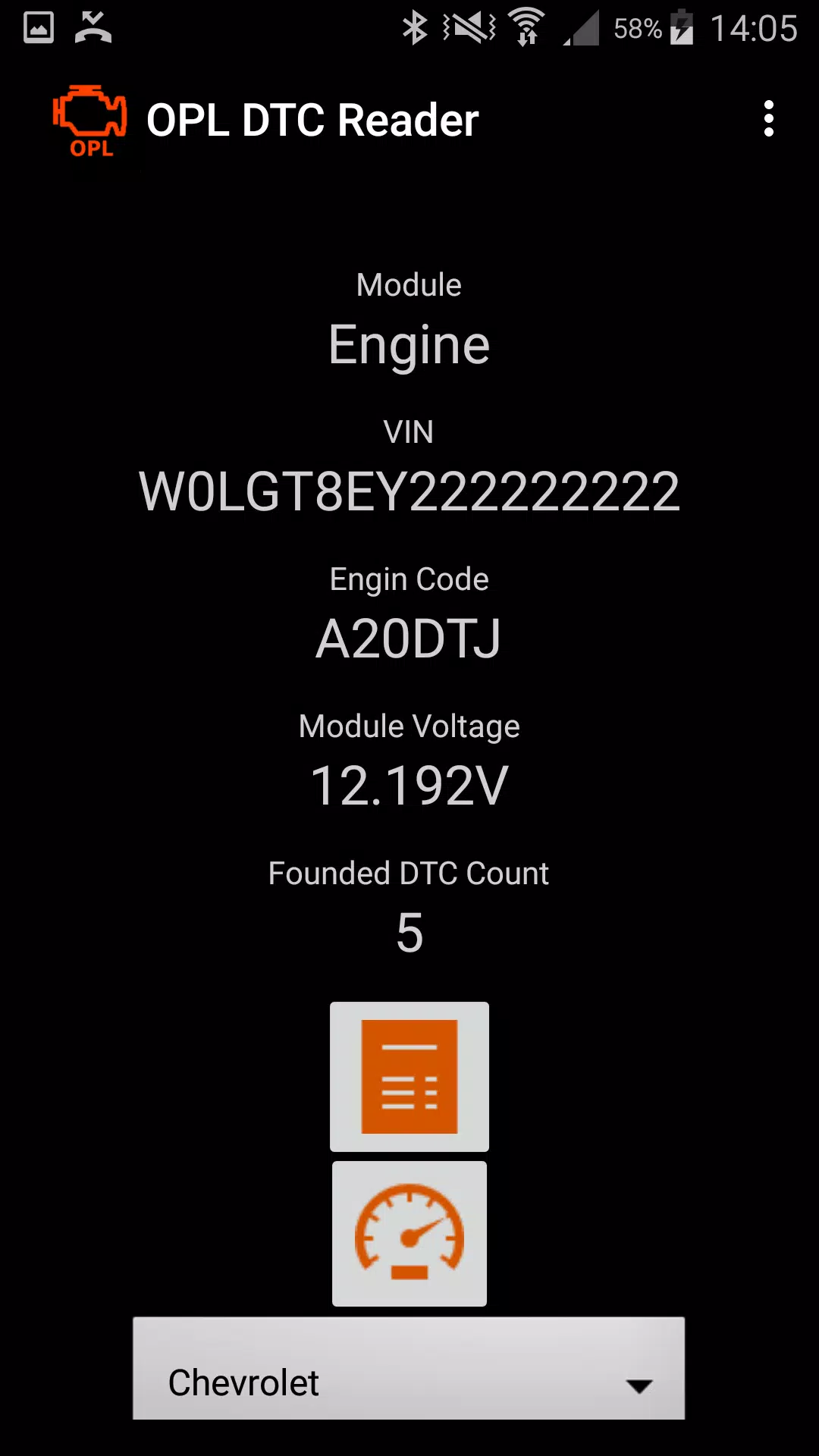 OPL DTC Reader 螢幕截圖 1