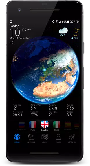 3D EARTH - weather forecast Zrzut ekranu 0