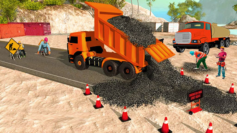 Highway road construction game Tangkapan skrin 3