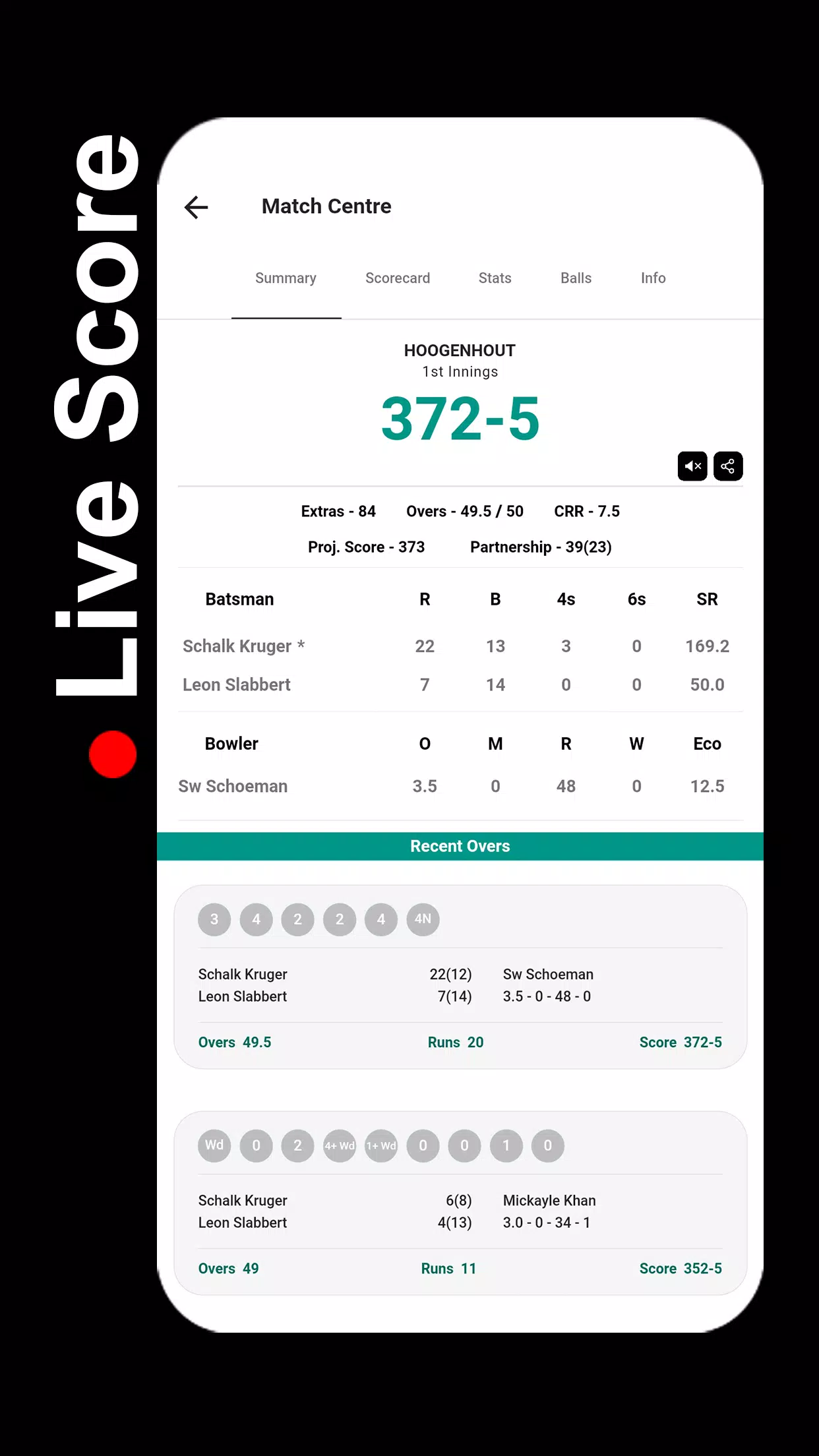 STUMPS - The Cricket Scorer Screenshot 1