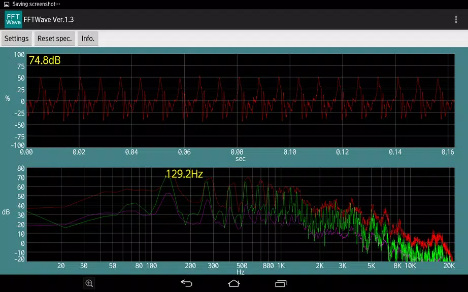 Sound monitor FFTWave স্ক্রিনশট 1