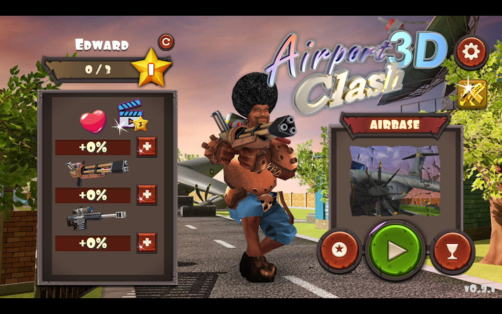 Airport Clash 3D - Minigun Sho Schermafbeelding 0