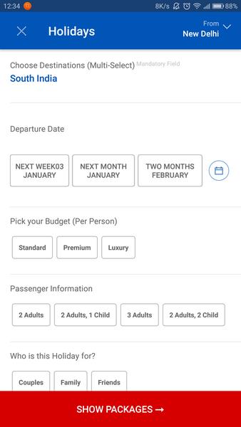 MakeMyTrip Hotels, Flight, Bus Screenshot 2