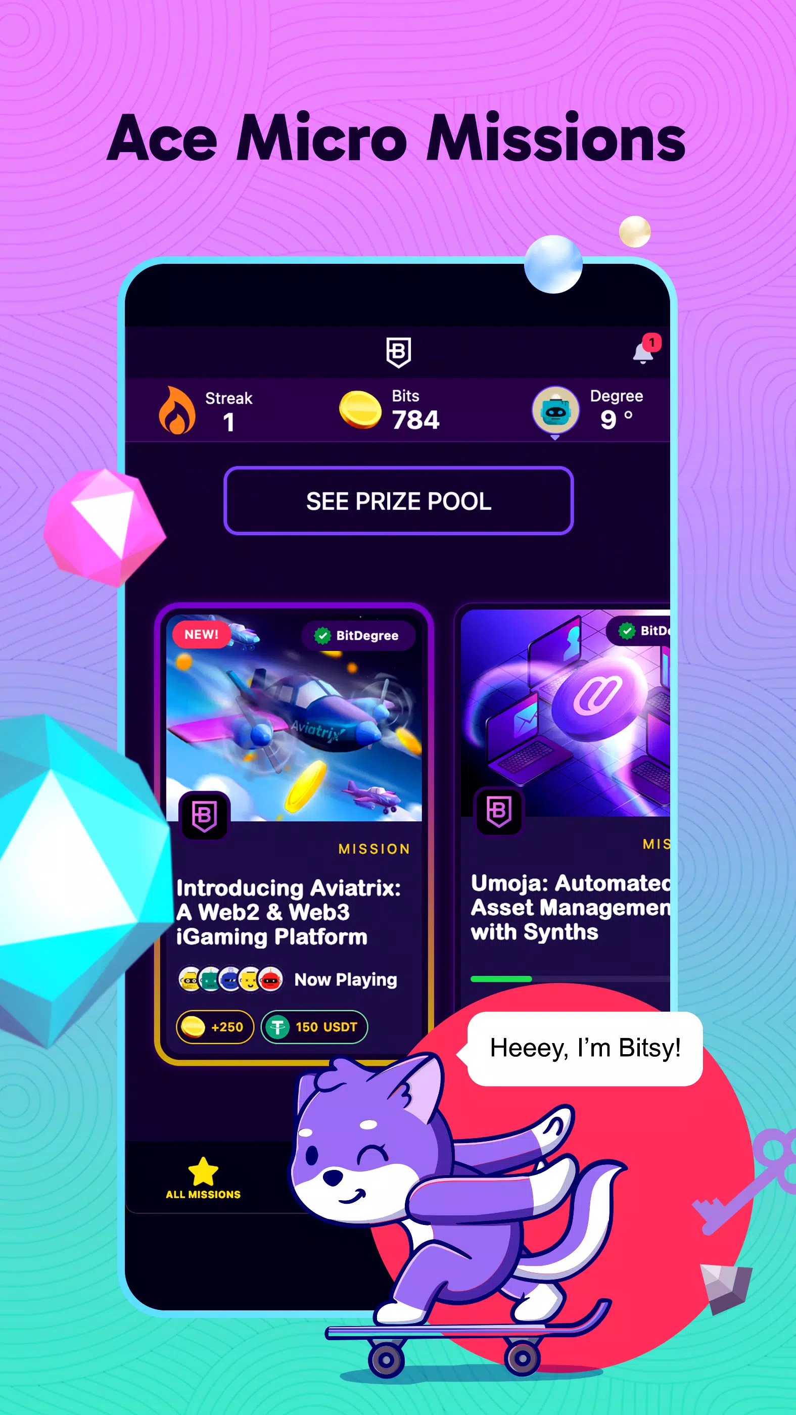 BitDegree: Play & Earn Crypto 스크린샷 1