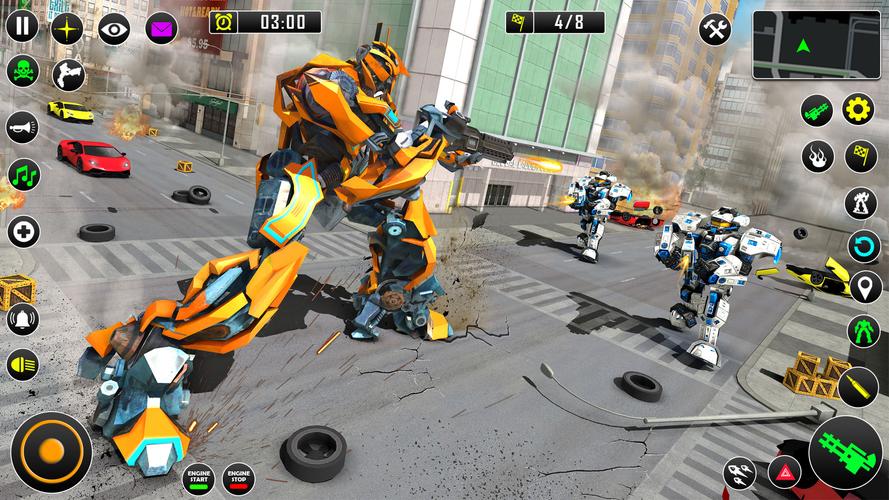 Shark Robot Car Game 3d 螢幕截圖 3