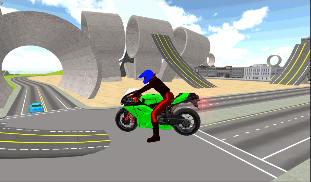 Motorbike Stunt Race 3D Capture d'écran 0