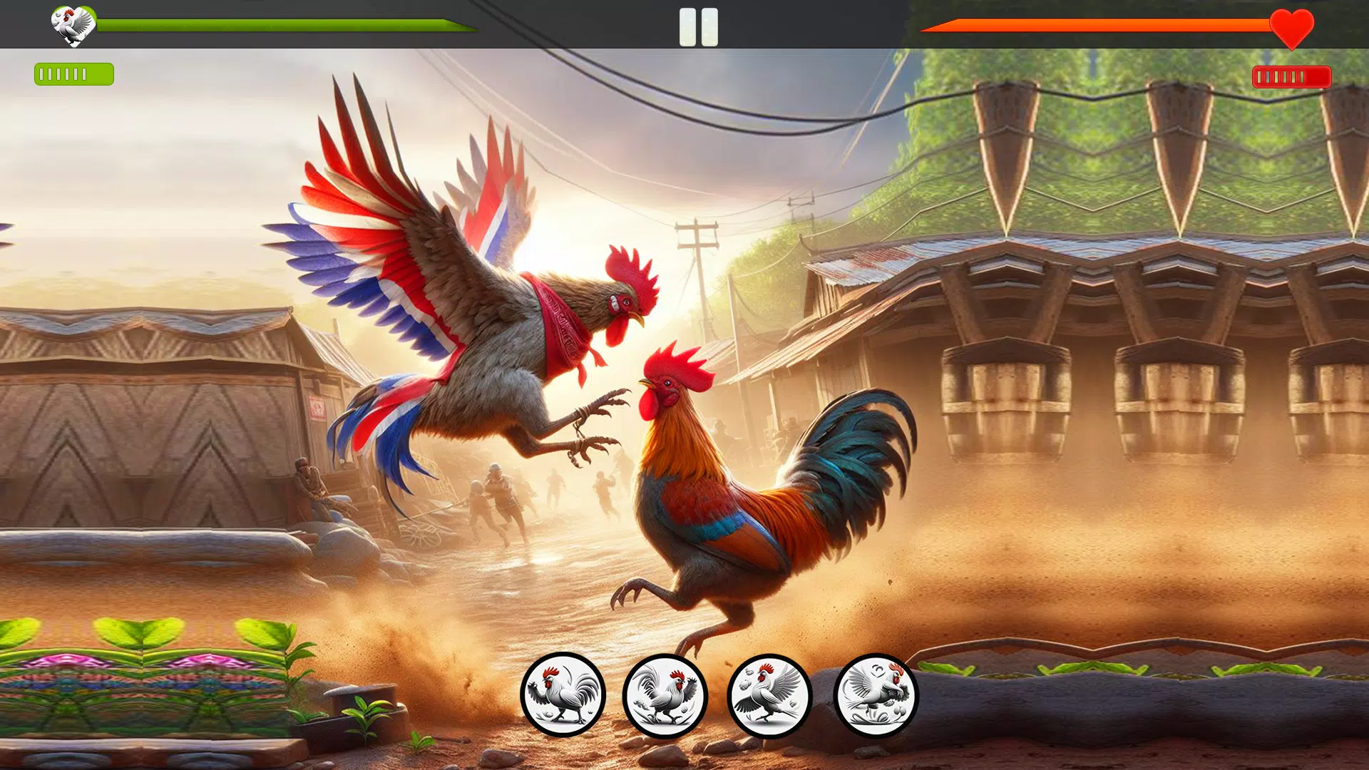 Farm Rooster Fighting Chicks 1 Capture d'écran 3