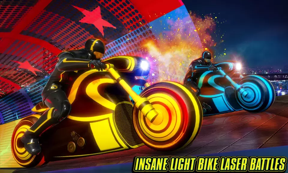 Light Bike Stunt Racing Game स्क्रीनशॉट 0