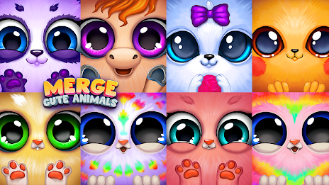 Merge Cute Animals: Pets Games Schermafbeelding 1