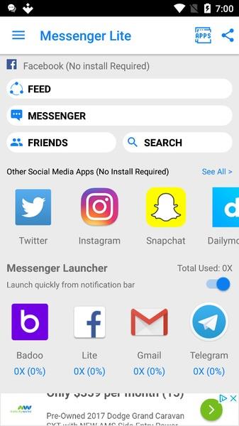 Messenger Pro Lite for Messages スクリーンショット 0