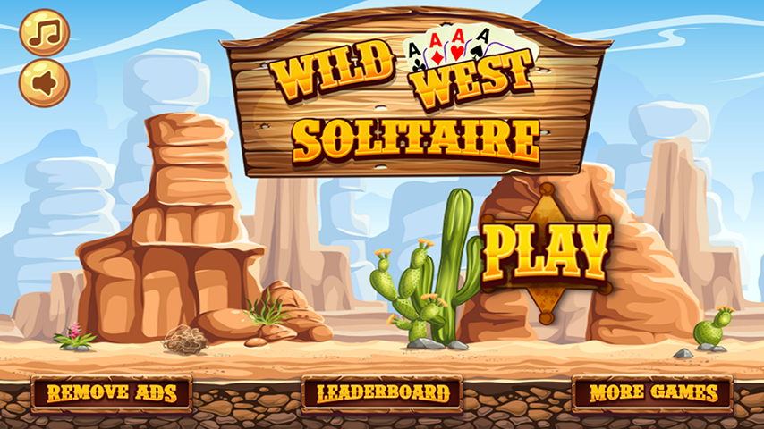 Wild West Tri Peaks Solitaire 螢幕截圖 0