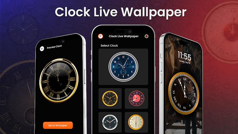 Analog Clock Wallpaper：3DClock 螢幕截圖 1