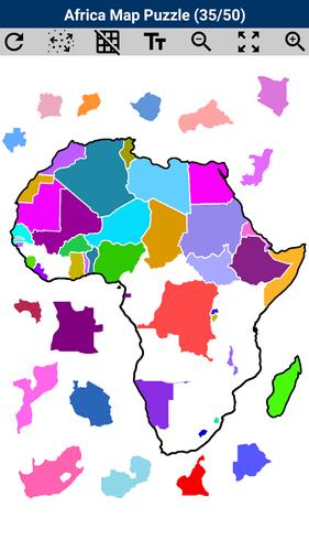 Africa Map Puzzle 螢幕截圖 2