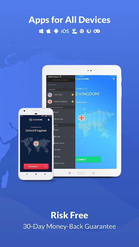 Free VPN Proxy & Hotspot WiFi security - SaferVPN Tangkapan skrin 2