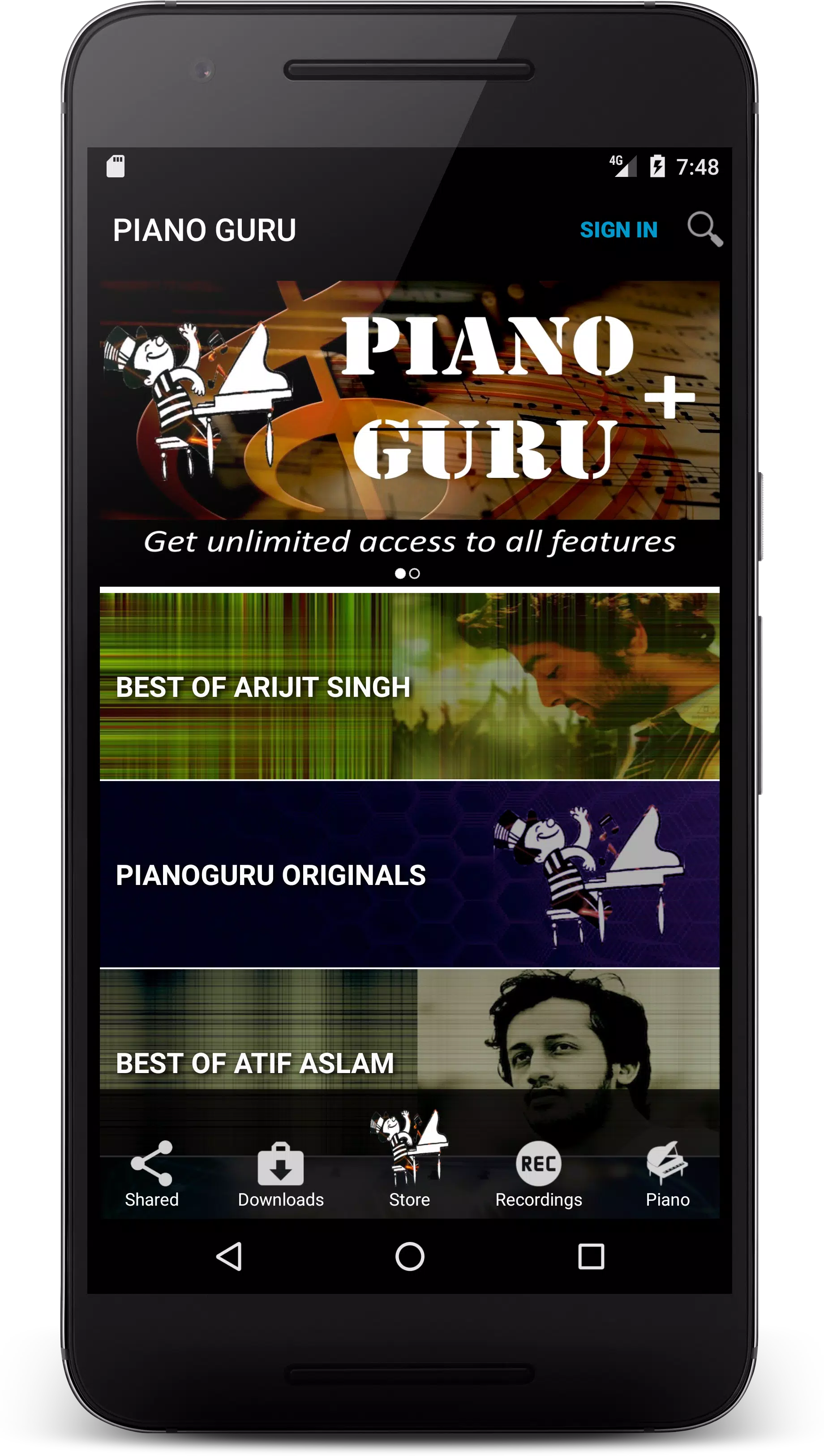 PianoGuru : Learn Indian Songs 螢幕截圖 1