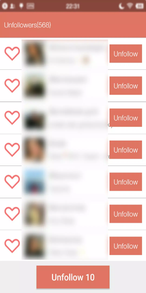 Unfollower Plus - Non followers & Following Ảnh chụp màn hình 0