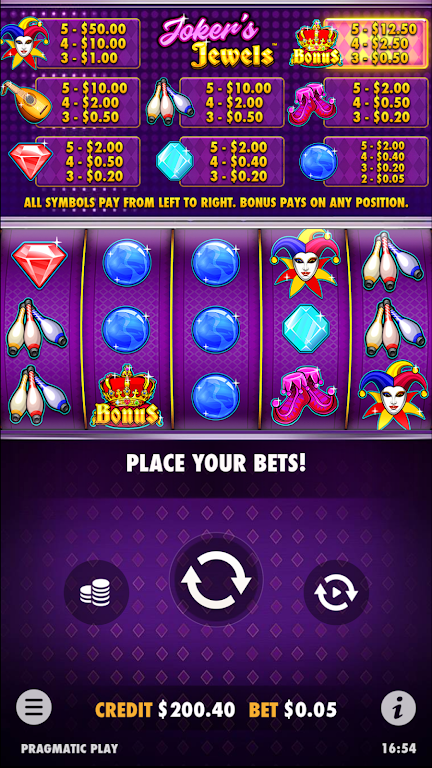 Joker’s Jewels Slot Casino Win Schermafbeelding 3