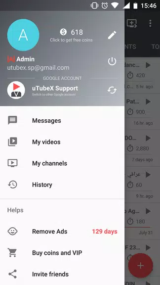 uTubeX - Views, subs, likes and comments exchange スクリーンショット 0