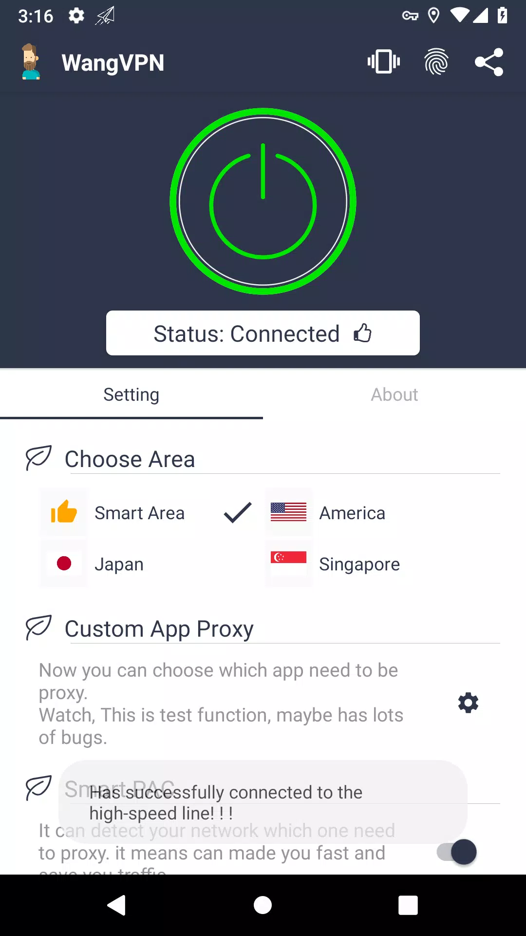 Wang VPN - Fast Secure VPN Screenshot 1