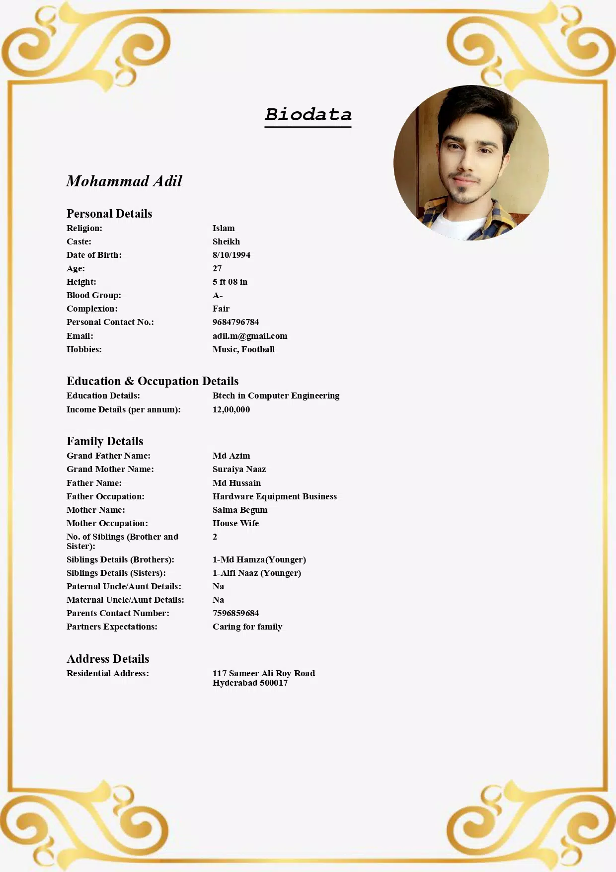 Muslim Marriage Biodata Maker Zrzut ekranu 2