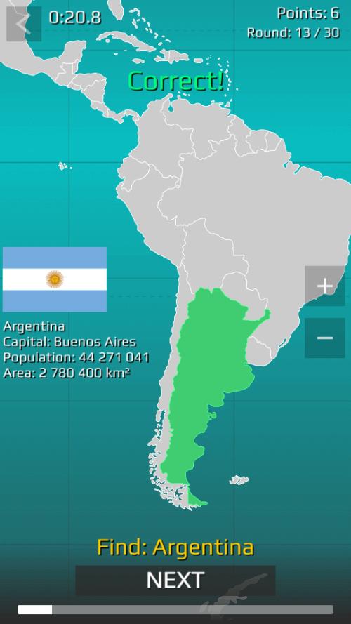 Schermata World Map Quiz 0