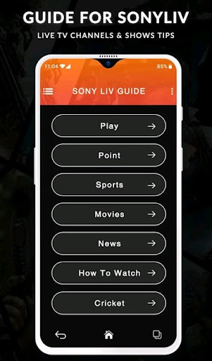 Schermata SonyLiv - Live TV Shows, Cricket & Movies Guide 0