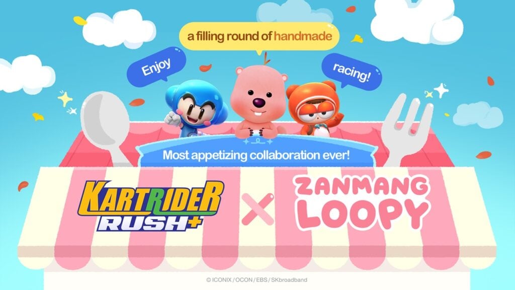 KartRider Rush+ x ZanMang Loopy သည် Karts အသစ်များနှင့် ပစ္စည်းအသစ် 45 ခုဖြင့် ပျော်စရာကောင်းသော ပူးပေါင်းဆောင်ရွက်မှုတစ်ခုဖြစ်သည်။