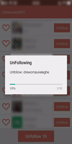 Unfollower Plus - Non followers & Following Ảnh chụp màn hình 1