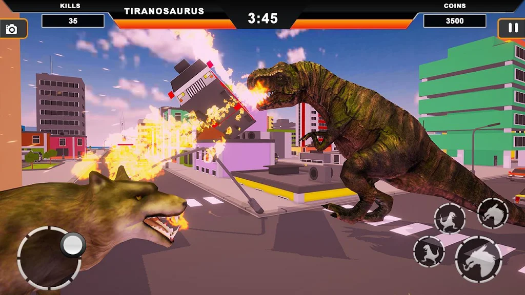 Dinosaur Rampage: Dino City Rampage Simulator Captura de pantalla 2