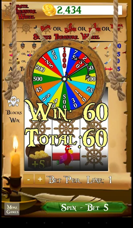 Pirate Treasure Wheel Screenshot 1