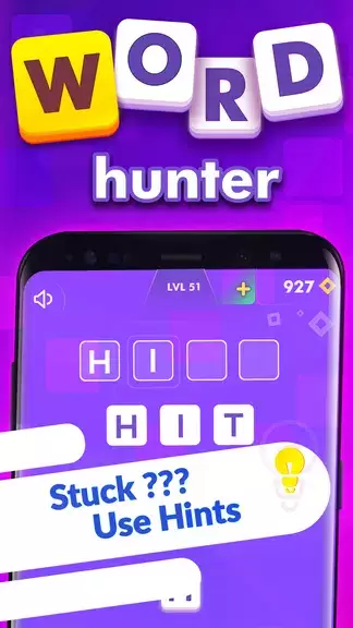 Word Hunter - Offline Word Puz Ảnh chụp màn hình 1