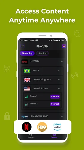 Fire VPN - Vpn Proxy Browser 螢幕截圖 2