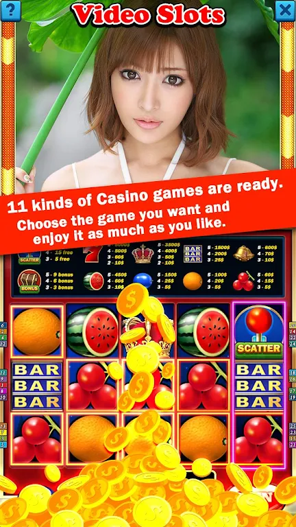 HOT Bikini Girl Casino Slots Schermafbeelding 0