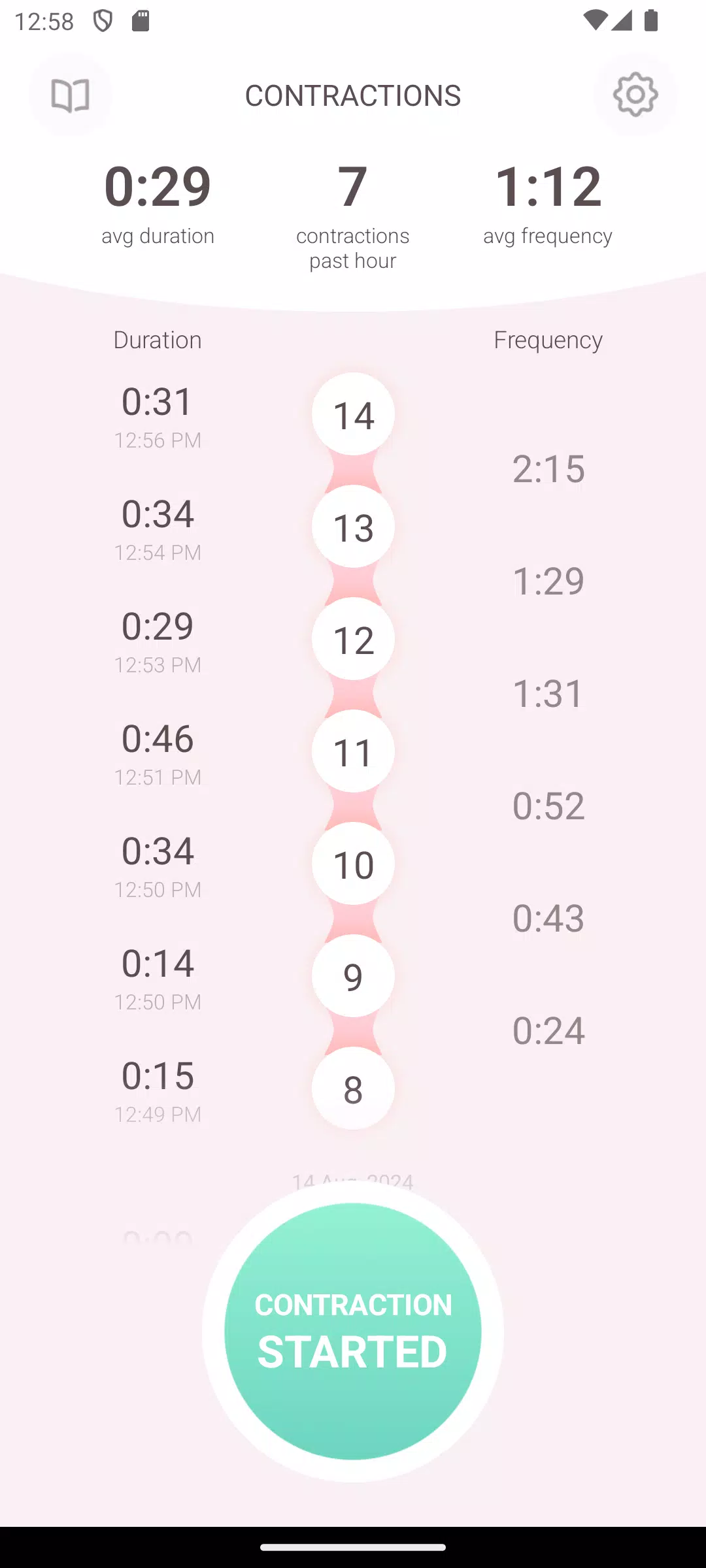 Contraction Timer & Counter 9m スクリーンショット 1