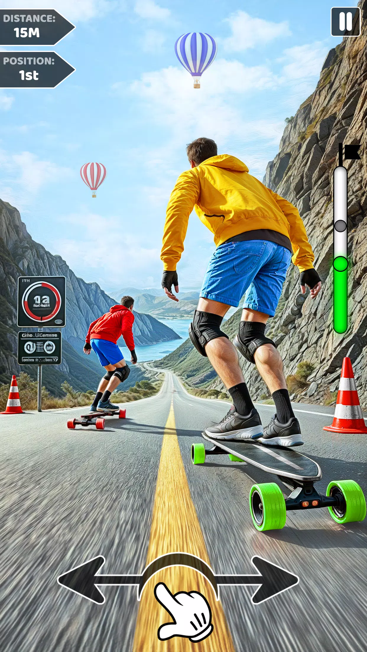 Downhill Skateboarding Game Schermafbeelding 2