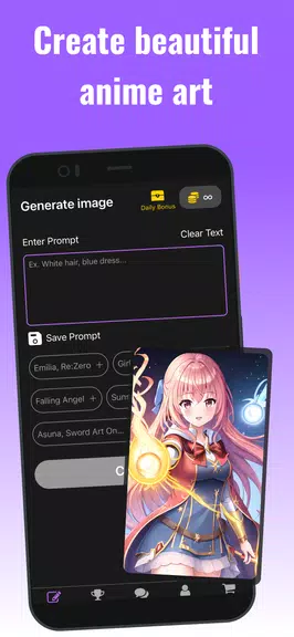 AI Image Generator - Anime Art Schermafbeelding 0