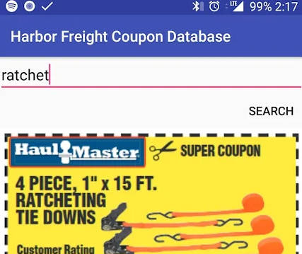 Harbor Freight Coupon Database - HFQPDB स्क्रीनशॉट 0
