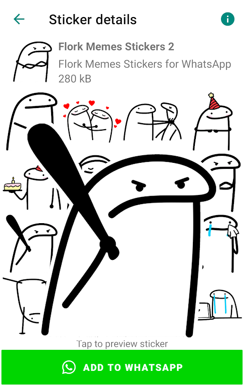 Flork memes stickers WASticker 螢幕截圖 3