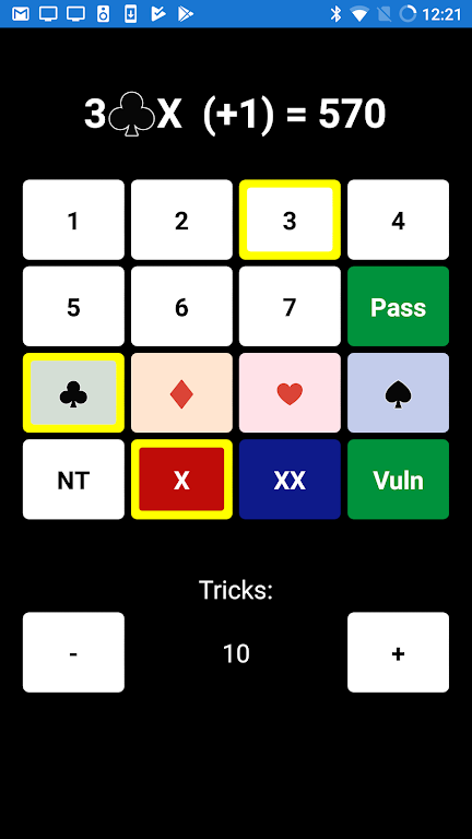 Bridge Scoring Helper Zrzut ekranu 0