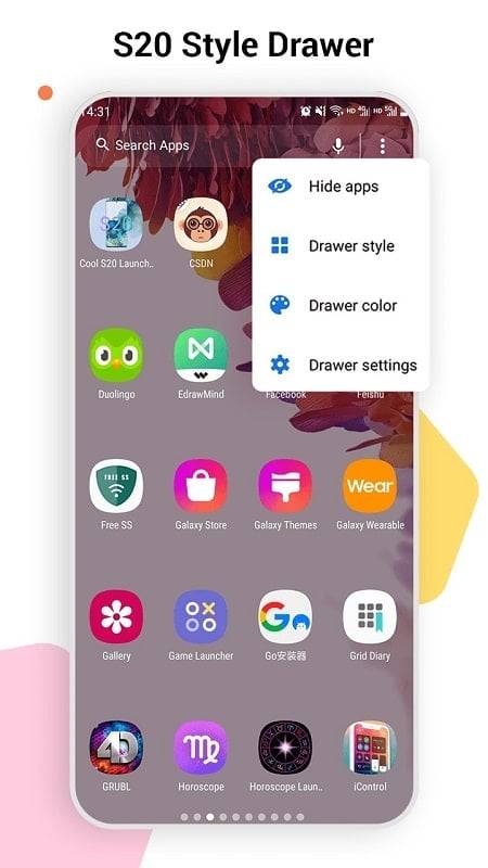 SO S20 Launcher for Galaxy S Zrzut ekranu 3