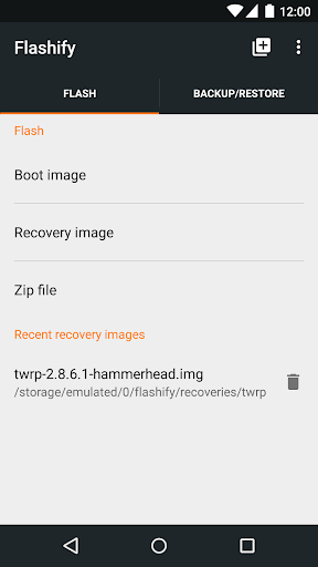 Flashify (for root users) Schermafbeelding 0