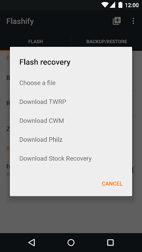 Flashify (for root users) Schermafbeelding 1