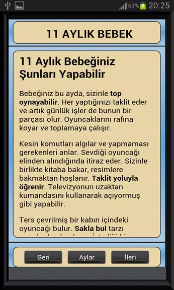 Bebek Gelişimi Ay Ay Detaylı Screenshot 3