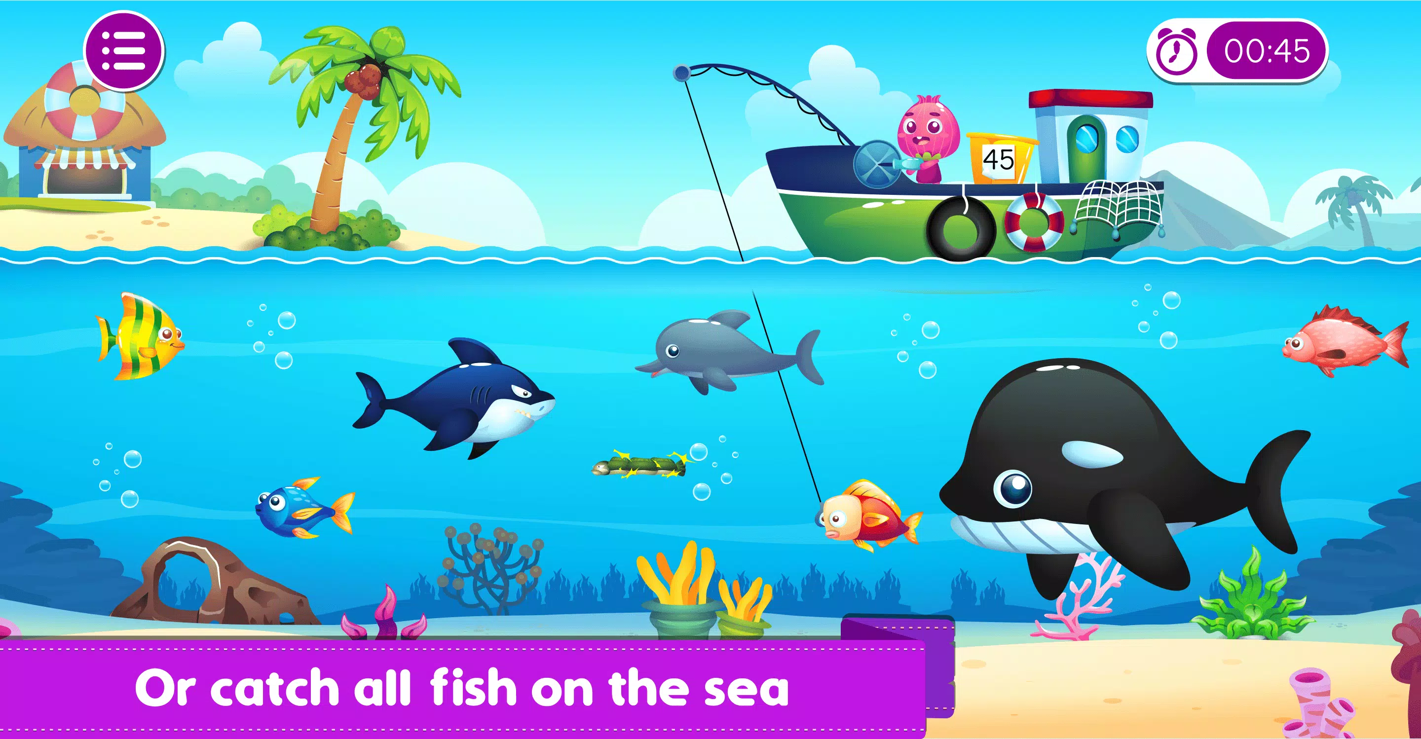 Marbel Fishing - Kids Games स्क्रीनशॉट 3