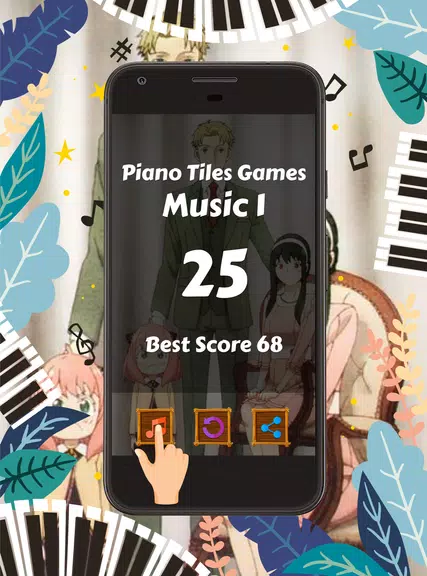 Piano Tiles Anime Spy X Family 螢幕截圖 2