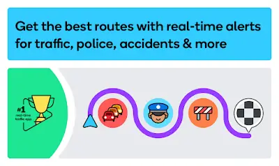 Waze Navigation & Live Traffic Ảnh chụp màn hình 0