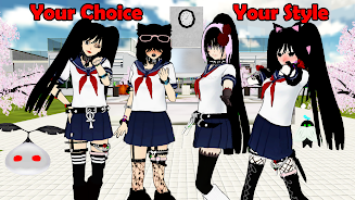 SchoolGirl AI 3D Anime Sandbox 螢幕截圖 0