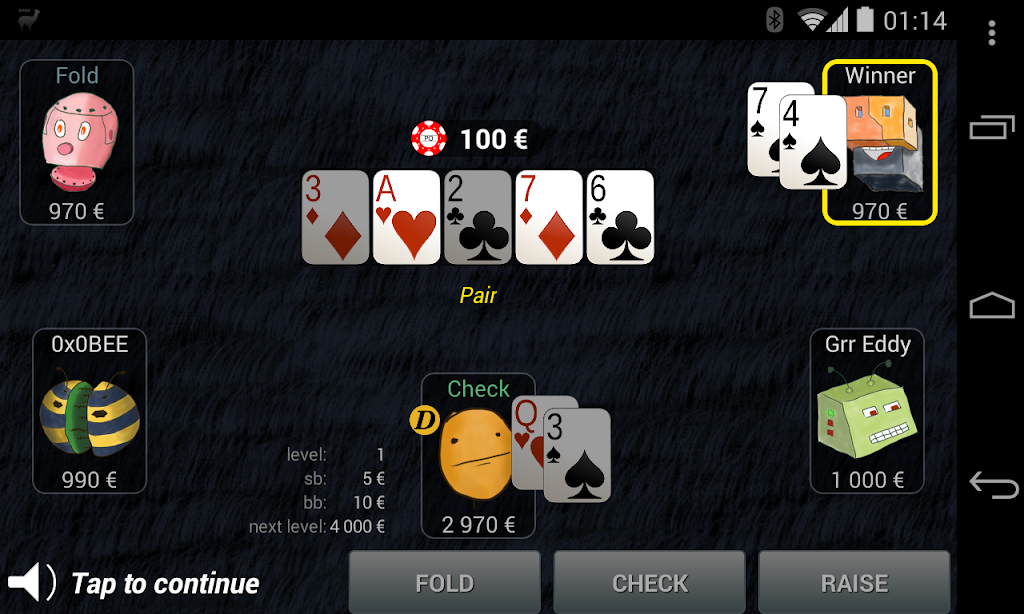 Bots Don't Bluff Offline Poker ภาพหน้าจอ 3