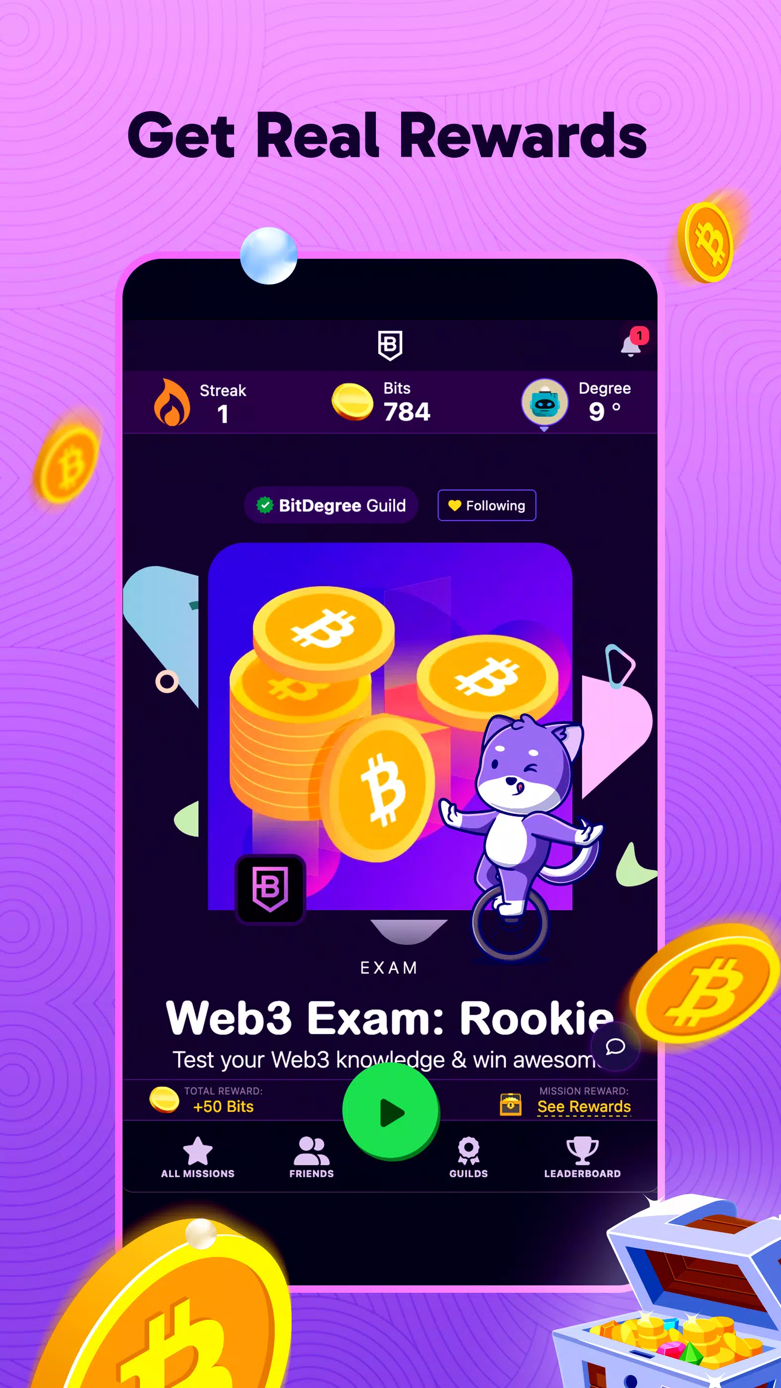 BitDegree: Play & Earn Crypto 스크린샷 0