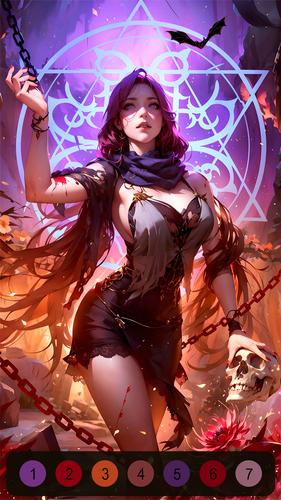 Schermata Halloween Witch Coloring Games 0
